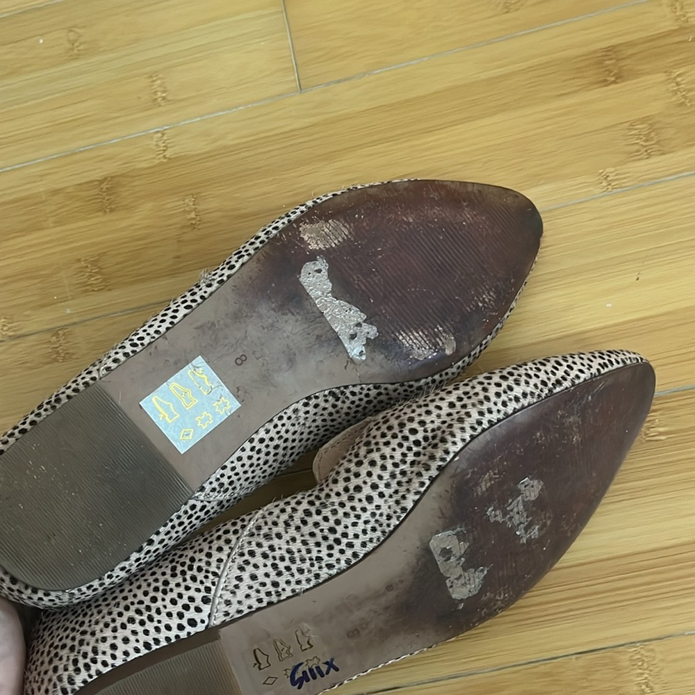 Madewell The Frances Skimmer in the Calf Hair tan loafers - Picture 8 of 9